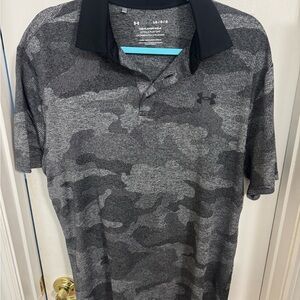 Under Armour Men's Playoff Polo - Size L - Black/Gray Camp